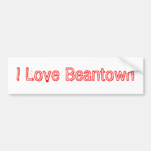 Adesivo Para Carro Eu amo Beantown