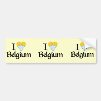 Adesivo Para Carro Eu amo Bélgica