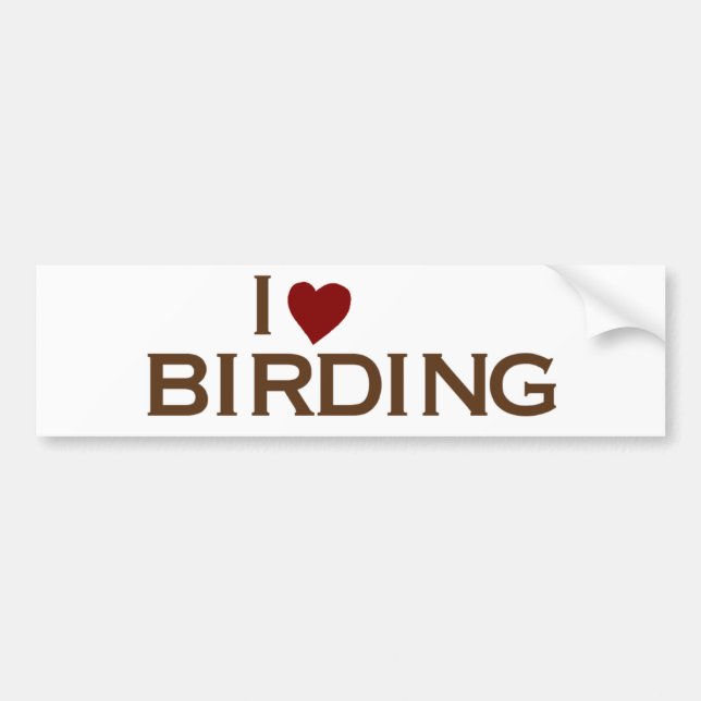 Adesivo Para Carro Eu amo Birding (Frente)