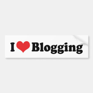 Adesivo Para Carro Eu Amo Blogging do Coração