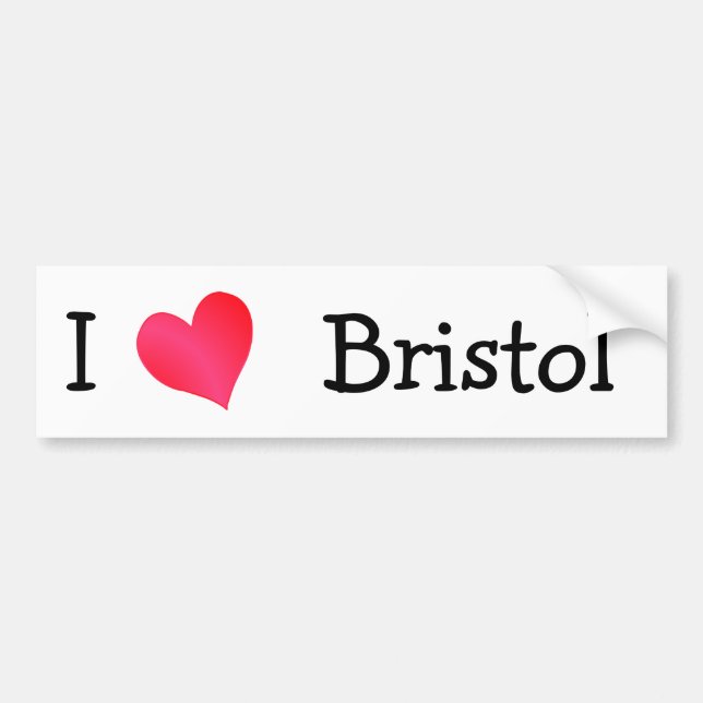 Adesivo Para Carro Eu Amo Bristol (Frente)