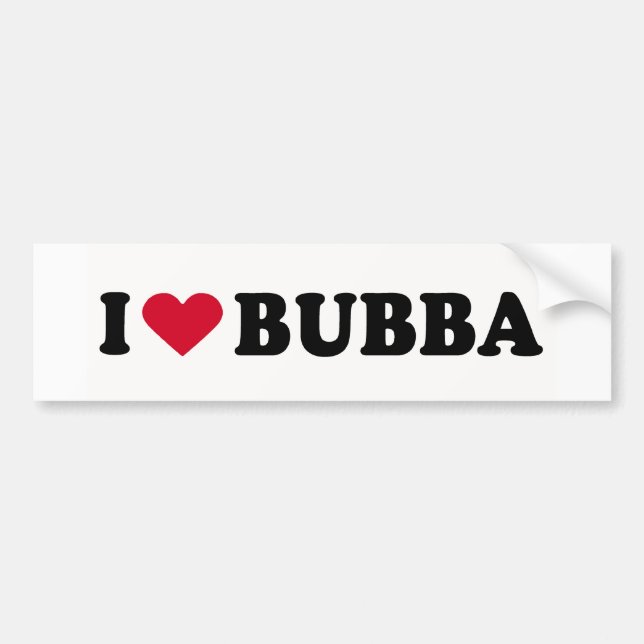 ADESIVO PARA CARRO EU AMO BUBBA (Frente)