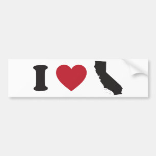 Adesivo Para Carro Eu amo Califórnia