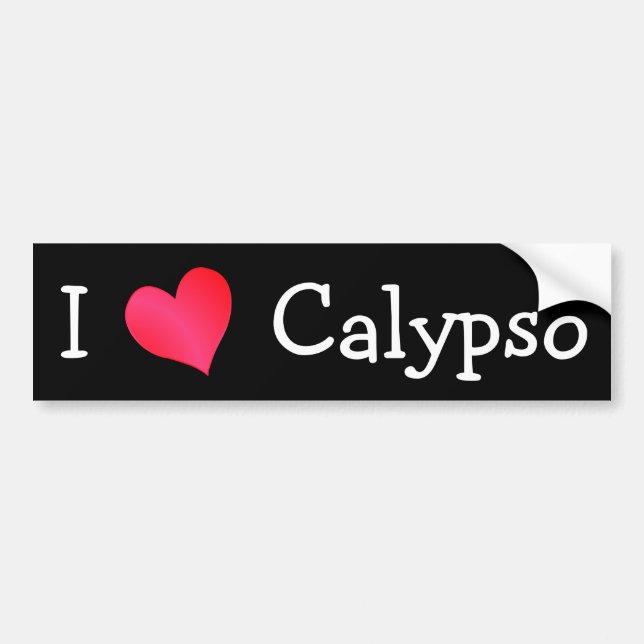 Adesivo Para Carro Eu Amo Calypso (Frente)