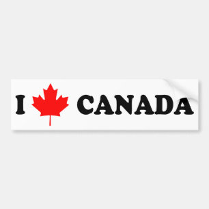 Adesivo Para Carro Eu amo Canadá