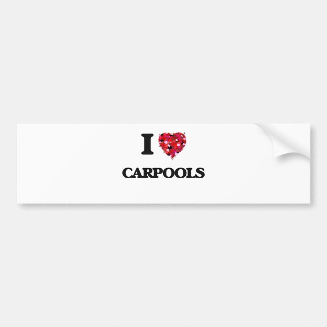 Adesivo Para Carro Eu amo Carpools (Frente)