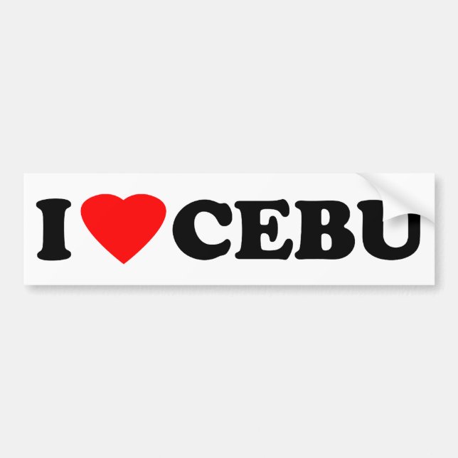 Adesivo Para Carro Eu amo Cebu (Frente)