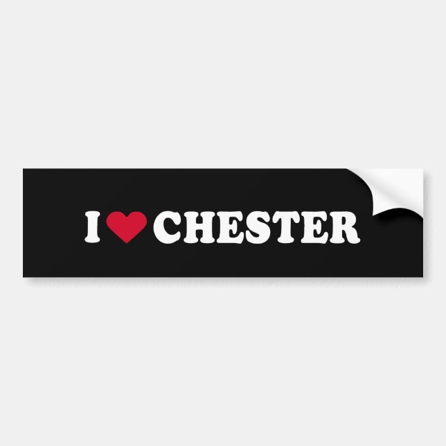 ADESIVO PARA CARRO EU AMO CHESTER (Frente)
