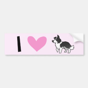Adesivo Para Carro Eu amo Collies de beira