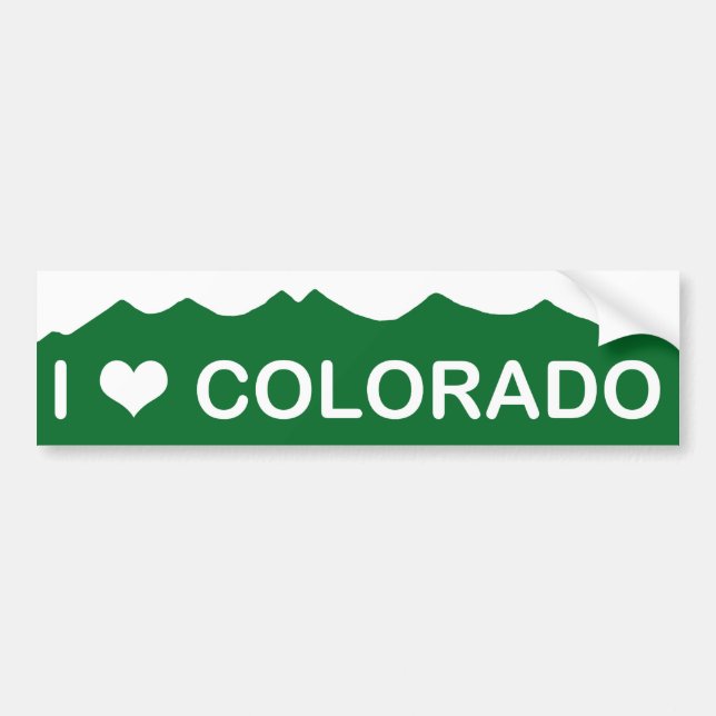 ADESIVO PARA CARRO EU AMO COLORADO (Frente)