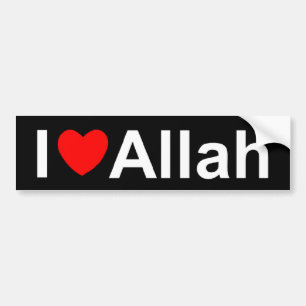 Adesivo Para Carro Eu amo (coração) Allah