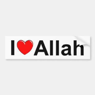 Adesivo Para Carro Eu amo (coração) Allah
