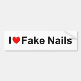 Adesivo Para Carro Eu amo (coração) as unhas falsificadas