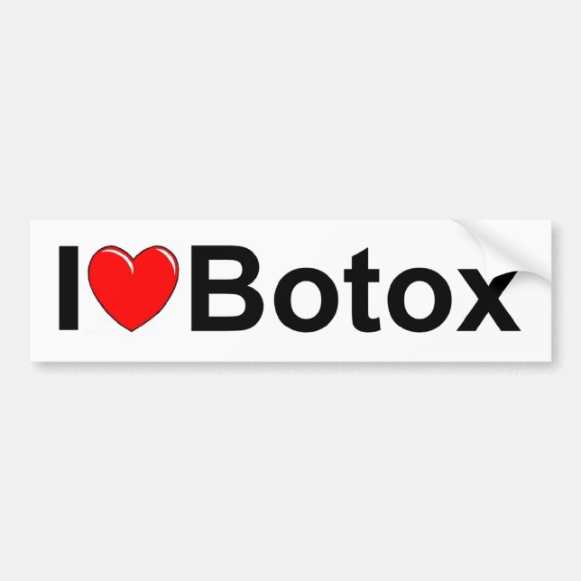 Adesivo Para Carro Eu amo (coração) Botox (Frente)