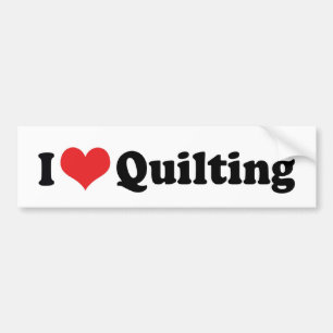 Adesivo Para Carro Eu Amo Coração de Quilting - Costura Quilter