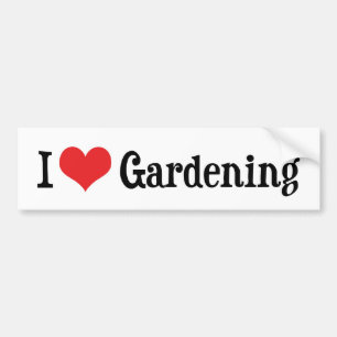 Adesivo Para Carro Eu Amo Coração Jardinagem