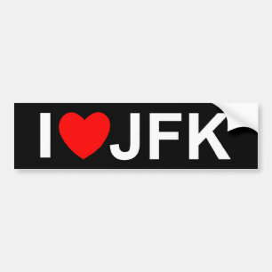 Adesivo Para Carro Eu amo (coração) JFK