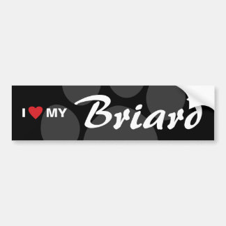Adesivo Para Carro Eu amo (coração) meu Briard