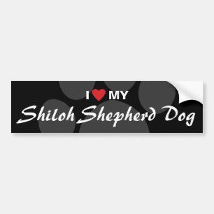 Adesivo Para Carro Eu amo (coração) meu cão de pastor de Shiloh
