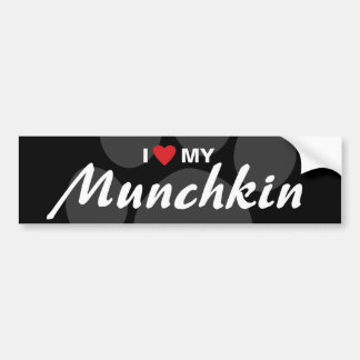 Adesivo Para Carro Eu amo (coração) meu Munchkin