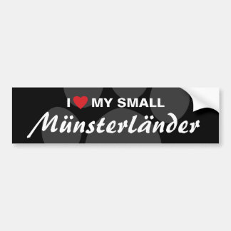 Adesivo Para Carro Eu amo (coração) meu Münsterländer pequeno