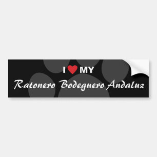 Adesivo Para Carro Eu amo (coração) meu Ratonero Bodeguero Andaluz