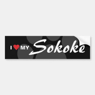 Adesivo Para Carro Eu amo (coração) meu Sokoke