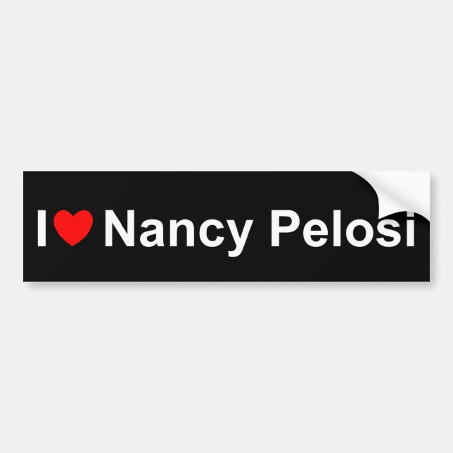 Adesivo Para Carro Eu amo (coração) Nancy Pelosi (Frente)
