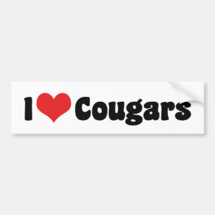Adesivo Para Carro Eu Amo Corações Cougars