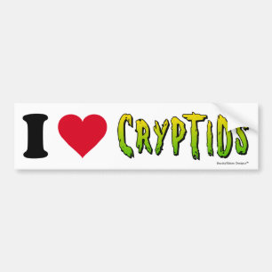 Adesivo Para Carro Eu amo Cryptids