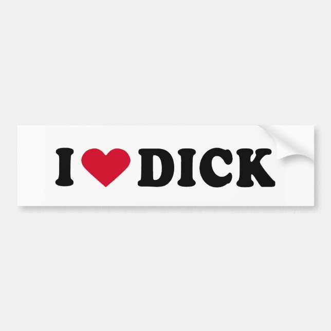 ADESIVO PARA CARRO EU AMO DICK (Frente)