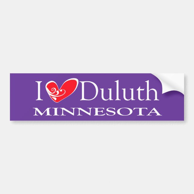 Adesivo Para Carro Eu amo Duluth Minnesota (Frente)