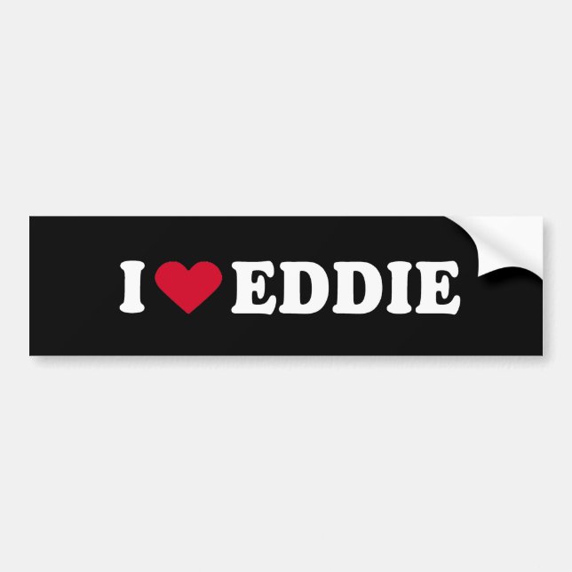 ADESIVO PARA CARRO EU AMO EDDIE (Frente)