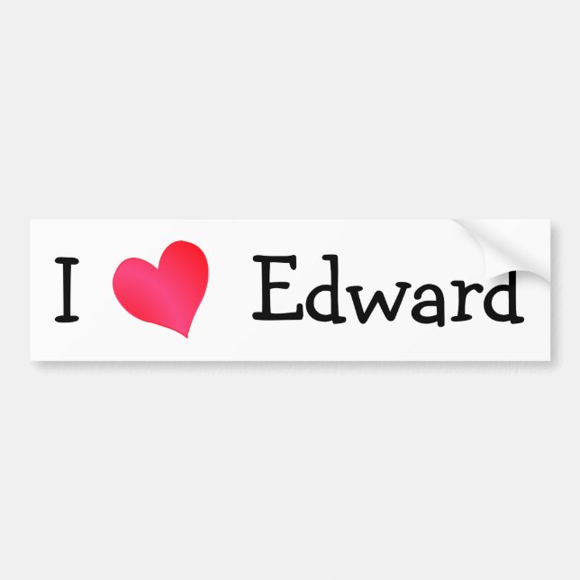 Adesivo Para Carro Eu amo Edward (Frente)