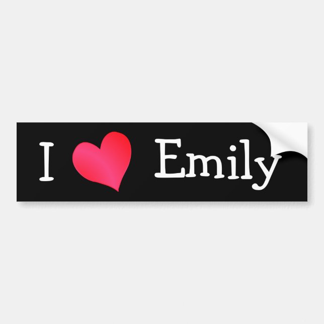 Adesivo Para Carro Eu Amo Emily (Frente)