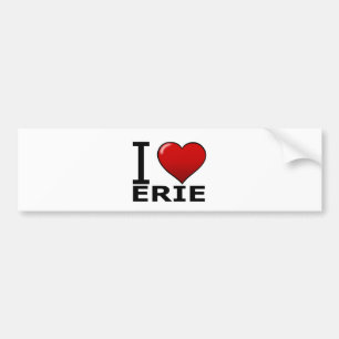 ADESIVO PARA CARRO EU AMO ERIE, PA - PENSILVÂNIA