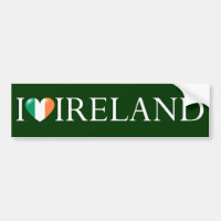 "Eu amo etiqueta de Ireland"