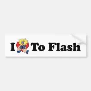 Adesivo Para Carro Eu Amo Flash - Amante da Fotografia