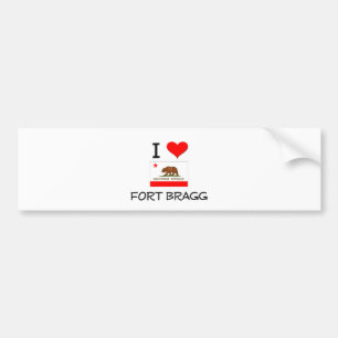 Adesivo Para Carro Eu amo FORT BRAGG Califórnia