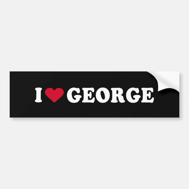 ADESIVO PARA CARRO EU AMO GEORGE (Frente)