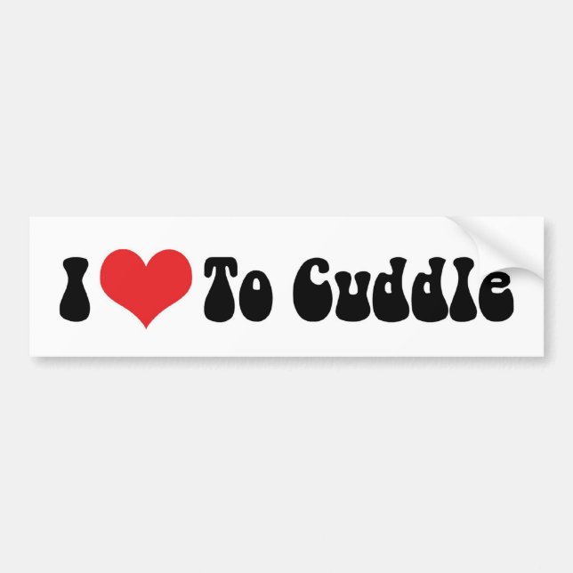 Adesivo Para Carro Eu amo Heart To Cuddle (Frente)