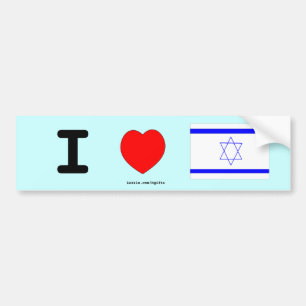 Adesivo Para Carro Eu amo Israel