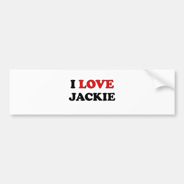 Adesivo Para Carro Eu amo Jackie (Frente)