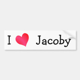 Adesivo Para Carro Eu Amo Jacoby
