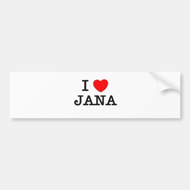 Adesivo Para Carro Eu amo Jana (Frente)