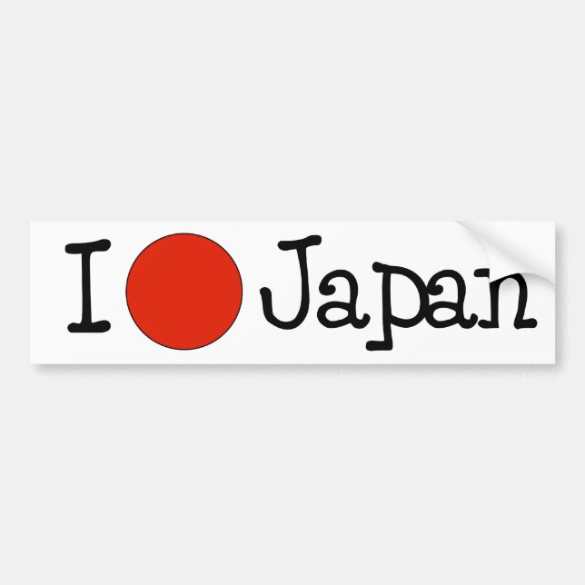 ADESIVO PARA CARRO EU AMO JAPÃO (Frente)