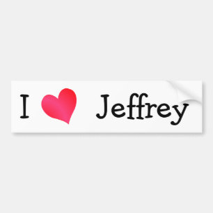 Adesivo Para Carro Eu Amo Jeffrey