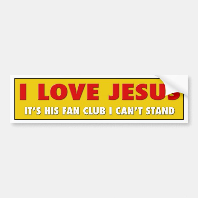 Adesivo Para Carro Eu amo Jesus (Frente)