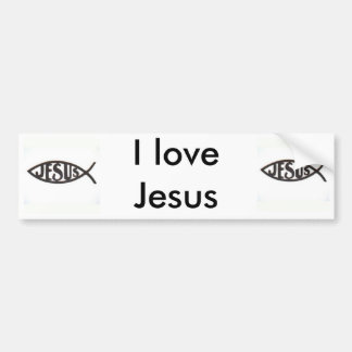 Adesivo Para Carro Eu amo Jesus Bumpersticker