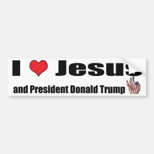 Adesivo Para Carro Eu amo Jesus & trunfo